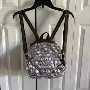 Lesportsac Multicolor Animal Print Backpack Neutral Leopard print Route Backpack | LeSportsac main image 4